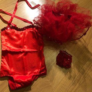 Red leotard with tutu